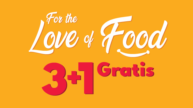 For the love of food: 3 meniuri + 1 gratis