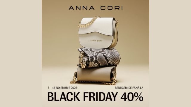 Până la 40% reducere la Anna Cori de Black Friday!