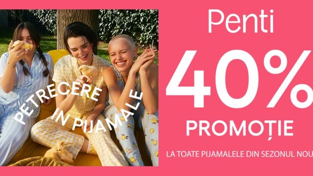 40% Promotie la toate pijamalele din sezonul nou la PENTI