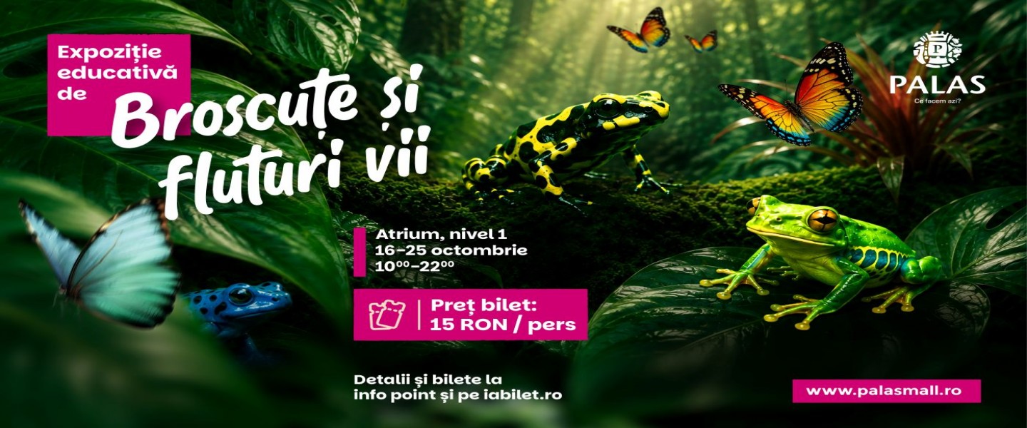 Expoziție educativă de broscuțe și fluturi vii